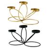 Cast Iron Candle Holder Decoration Home Office Living Room 3-Arm Candlestick