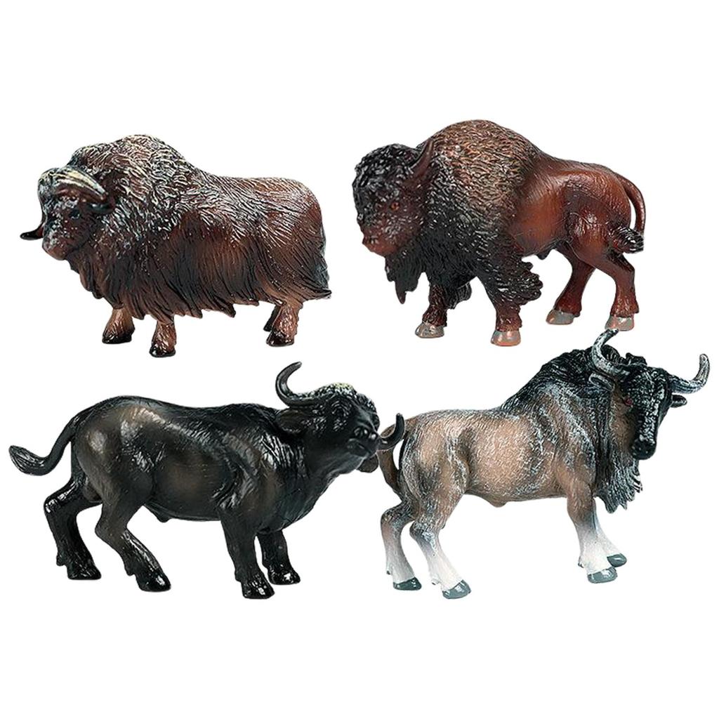 Cattle Decorative Figures Realistic Farm Animal Figurines Small Animals Educational Toys for Kids Home Decor