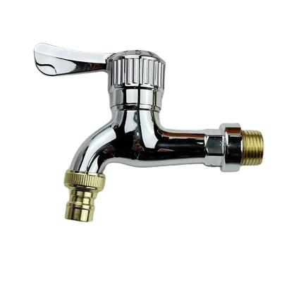 Wandmontierter Waschmaschinenhahn 1/2" Außengewinde Schnellanschluss Kunststoff Wasserschlauch Garten Balkon Gekühlter Einzelhahn