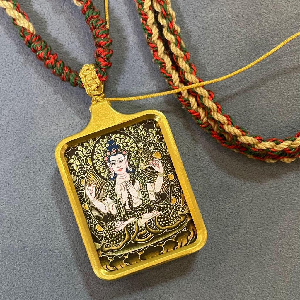 Twelve Zodiac Copper Thangka Pendant with Eight Guardian Deities: Daikokuten Temple Souvenir Accessory Plate