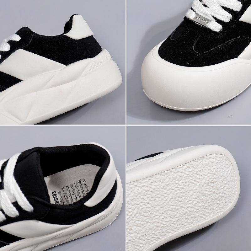 Bílé boty pro ženy Nové podzimní Studentky All-Match Ležérní Ins Módní boty Tenisky s tlustým dnem