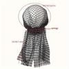 2025 Black Rhinestone Fishnet Headscarf