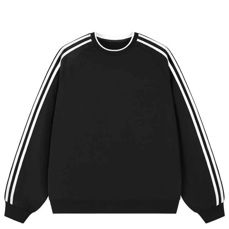 Sweater Men's Spring and Autumn New Heavy Crew Neck Sweater Solid Color Simple Loose Fashion Versatile Top