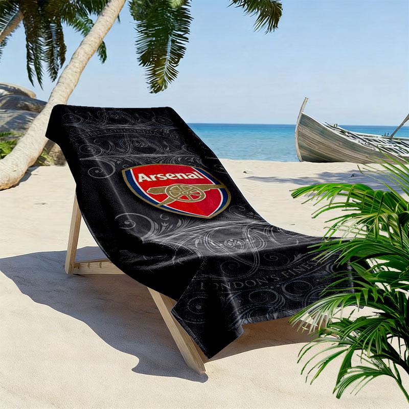 Arsenal F Print Beach Towel, Large Soft Quick Dry Towel for Beach Camping Swimming