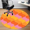 1pc Wavy Colors Office Round Area Rug, Indoor Mat Suitable For Office, Under Office Chairs Bedroom Living Room Home Decor, Room Deco