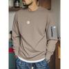 Light Luxury Outdoor Wool and Goose Down Long-Sleeve T-Shirt for Men, Winter Round-Neck Thermal Base Layer, Export Men's Sweatshirt