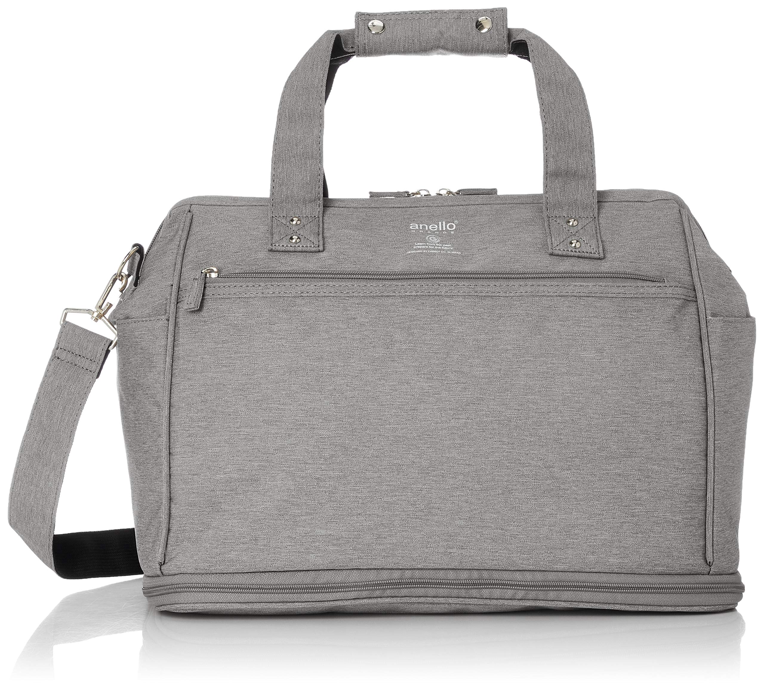 

Shoulder Bag SPS Lightweight Heathered Polyester Expandable Boston Bag Light Gray [Anello Grande] GT-C3341 Water-Repellent 2-Way
