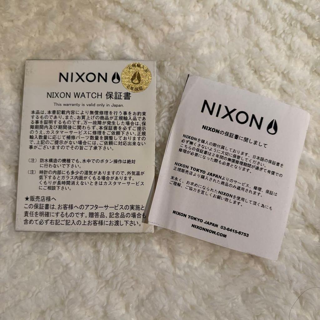 Used NIXON men's watch gold black [warranty included/not in operation]