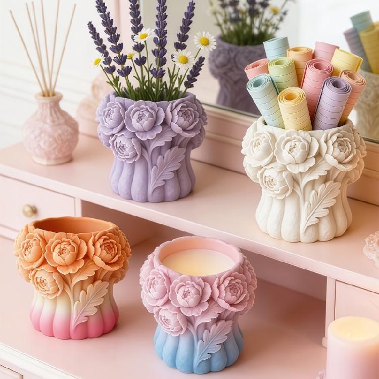 Peony Designs Silicone Mould Ideal For Candle Making And Crafting