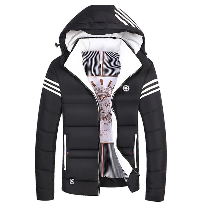 Men Winter Warm Cotton Jacket Ski Jacket Thick Hooded Puffer Coat Stylish And Versatile