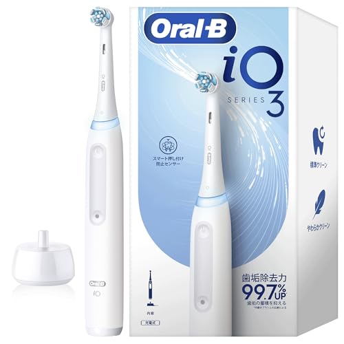 Braun Oral-B iO3S Electric Toothbrush, iOG3.1C6.0, WT_H, Quiet White [Amazon.co.jp Exclusive]