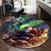 1pc Christmas Santa Claus Reindeer Chair Mat - Anime Cartoon Design, Non-Slip Carpet for Office Chair, Festive Gift, All Seasons, Living Room, Bedroom