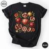 Comfort Colors® Vintage Pomegranate Shirt, Botanical Fruit Tee, Fall Harvest Tshirt, Cottagecore Gift For Her, Foodie Gift, Kitchen T-Shirt
