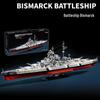 Compatible LEGO 12GO98005 Bismarck Battleship High-Difficulty Educational Building Blocks DIY Toy Gift