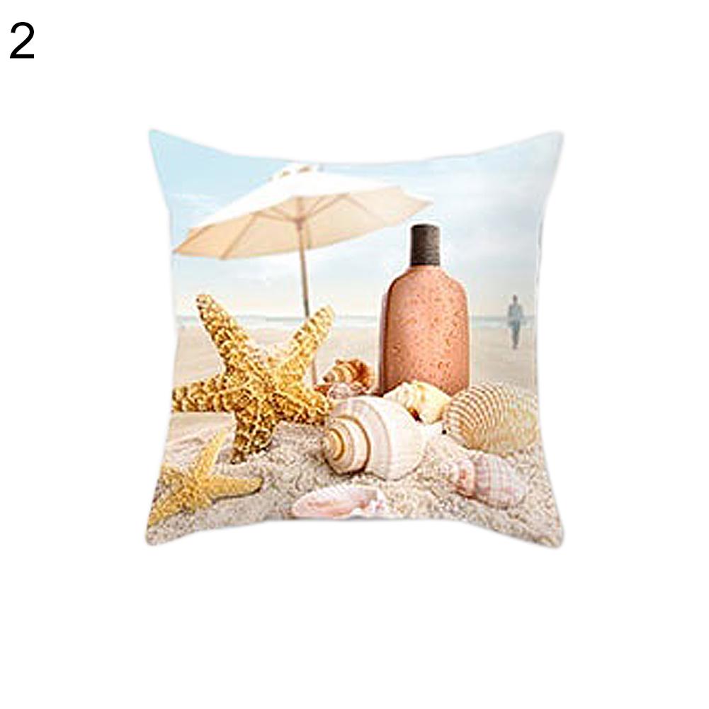 Decorations Home Sea Beach Starfish Seashell Throw Pillow Case Cushion Cover Sofa Bed Car Decor