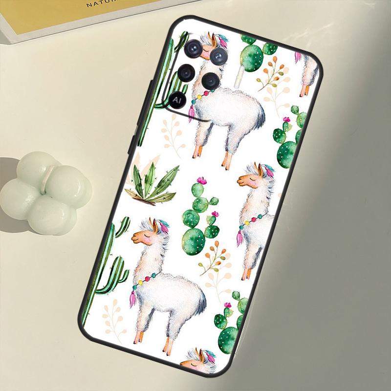 Lama Llama Alpaky Pouzdro Pro OPPO A74 A94 A54 A1K A15 A16 A52 A72 A83 A91 A93 A53S A5 A9 A31 A53 2020 Kryt