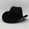 Cappello da Cowboy in Lana Scamosciata di Alta Qualità Stile Europeo e Americano Primavera ed Estate Stile Etnico Cappello a Cilindro Arrotolabile Cappello da Sole Cappello Jazz