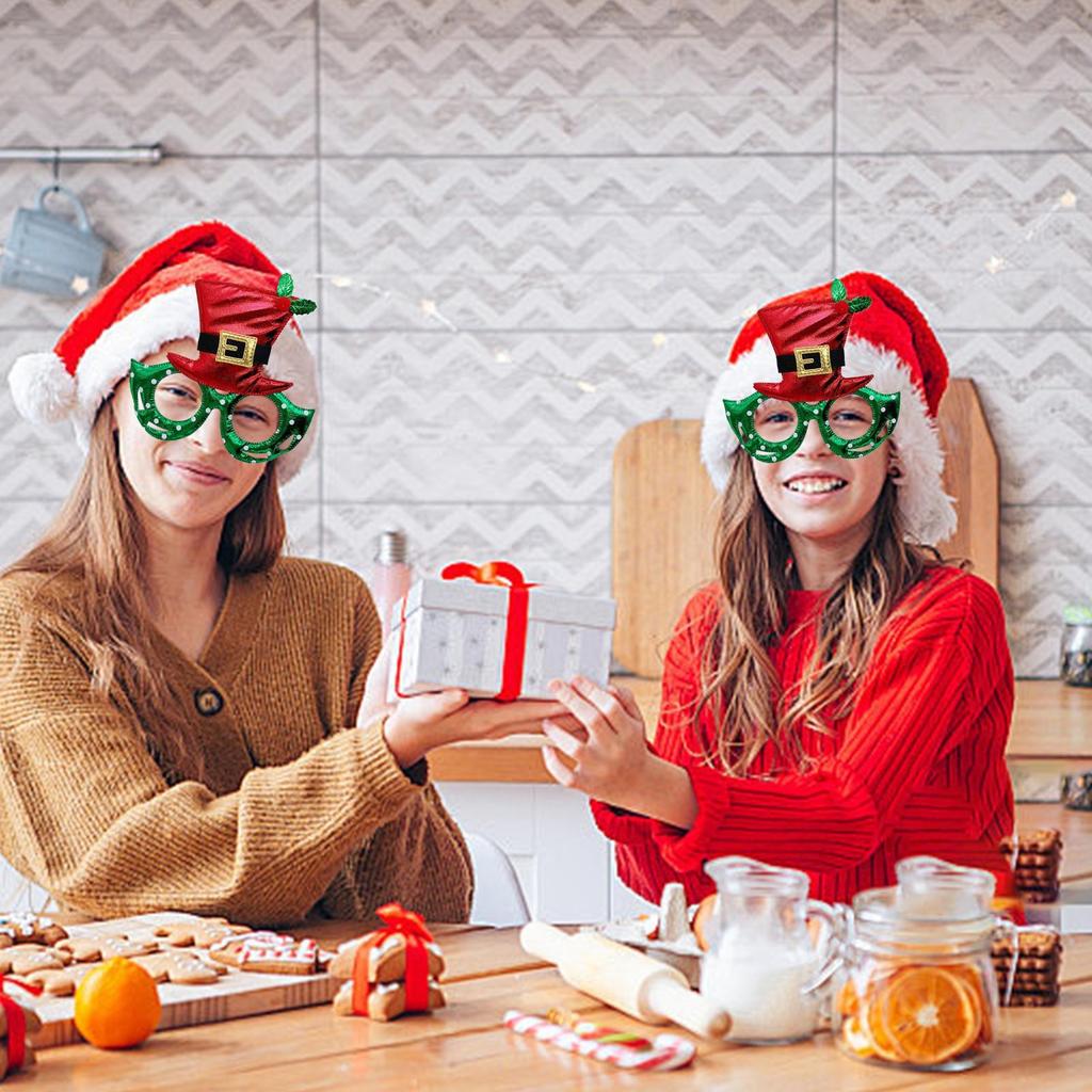 Lustige Weihnachtsbrillen Kostüm Brillen Requisiten Für Weihnachtsfeier Dekorationen Brillenrahmen Für Urlaubsmitbringsel