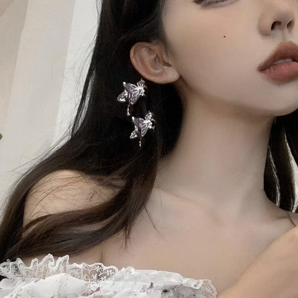 Hollow Animal Hair Clip Y2k Butterfly Hairpin Elegant Mini Butterfly Hair Claw Party