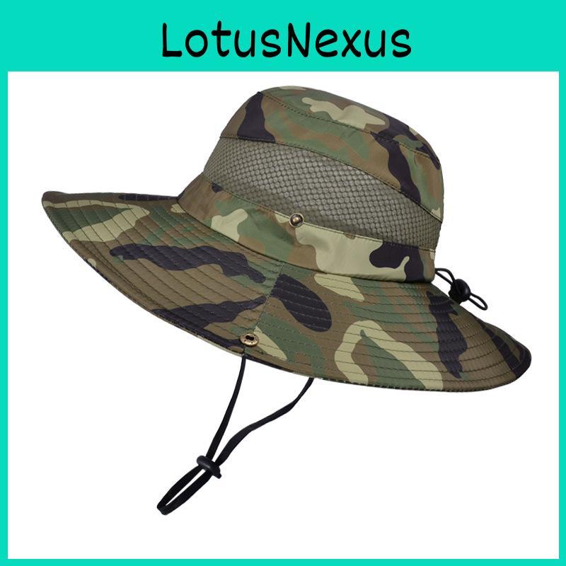 Outdoor Tarn-Fischerhut mit breiter Krempe Sonnenschutz für Sommeraktivitäten