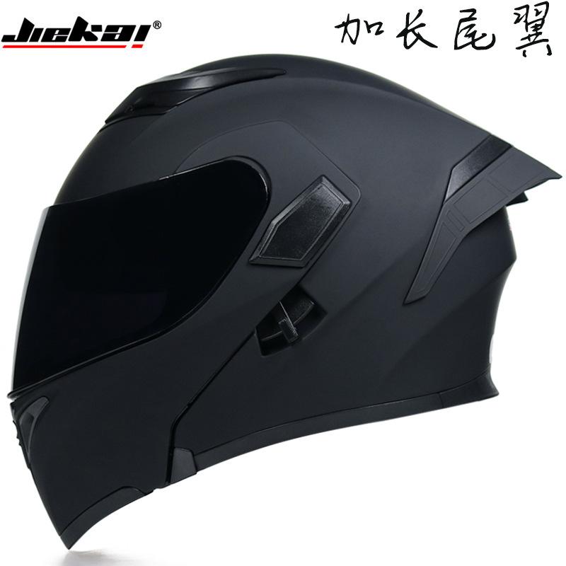 JIEKAI Motorcycle Helmet With Men's And Women's Dual Lenses Uncover Helmet / Electric Vehicle Semi Full Cover Locomotive