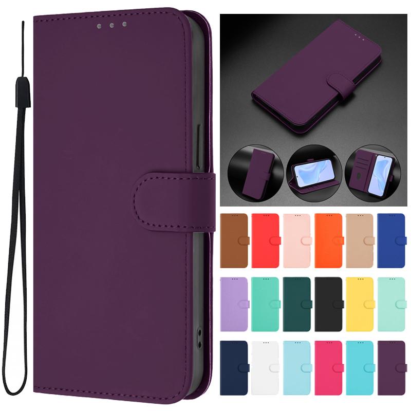 For Funda Realme 16 5G Case Candy Solid Color Flip Cover on for Realme 16 Pro+ 16Pro Plus 5G Leather Phone Case Coque
