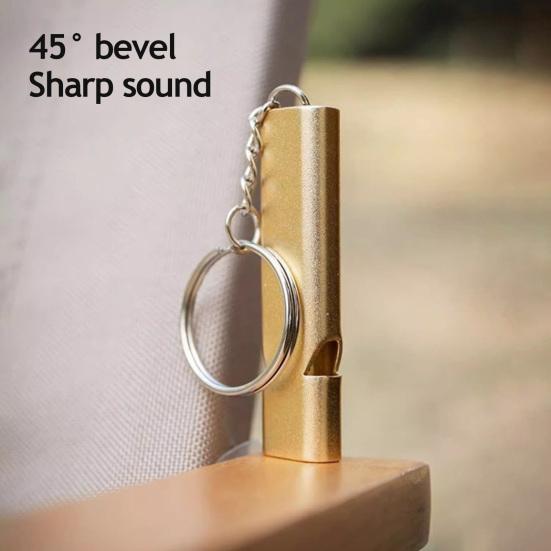 Gwizdki Awaryjne Zewnętrzne z Brelokiem Wytrzymały Stop Aluminium Kemping Wędrówki Polowanie Survival Sport Trening Zwierząt Gwizdek z Brelokiem