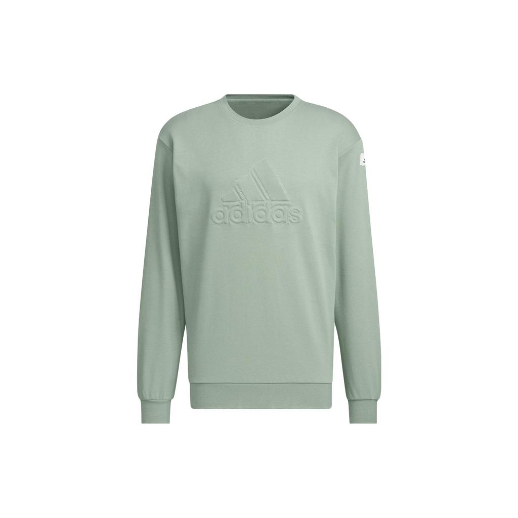 adidas Lounge Sweatshirts Men's Dusty Green Crew Neck Moderate Regular IK2796