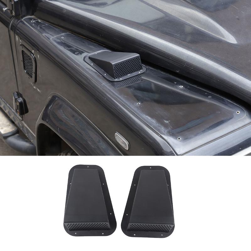 For Land Rover Defender 90 110 130 2004-2018 Aluminum Alloy Black Car Hood Protection Panel Decorate Stickers Car Accessories