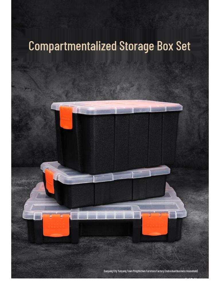 Portable Transparent Plastic Parts Organizer - Thickened Screw & Accessories Storage for Electricians