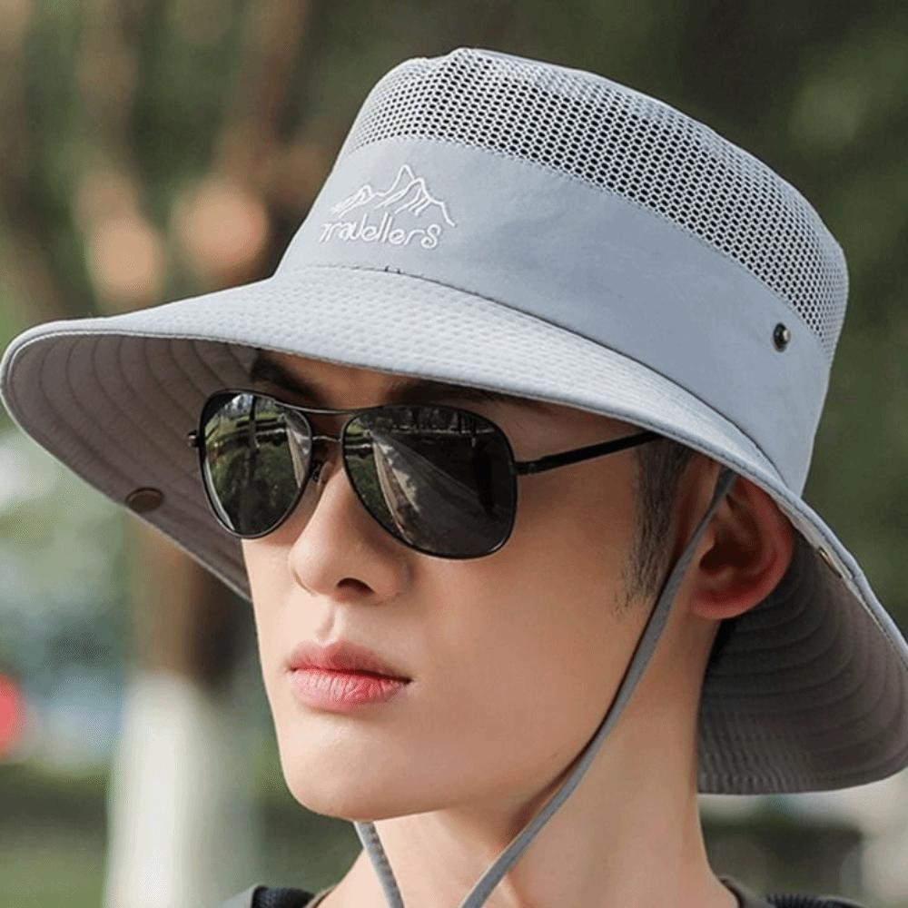For Men Outdoor Cycling Cap Polyester Bucket Hat With Neck Flap Women Sun Hat Summer UV Protection