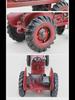 Handmade Vintage Red Iron Tractor Model Crafts