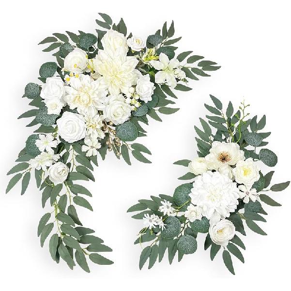 Pack of 2 Wedding Arch Flowers,Wisteria Hanging Flowers,Faux Flowers,Flower Garland Be Suited to Wedding Arch,Aisle Decorations for Wedding