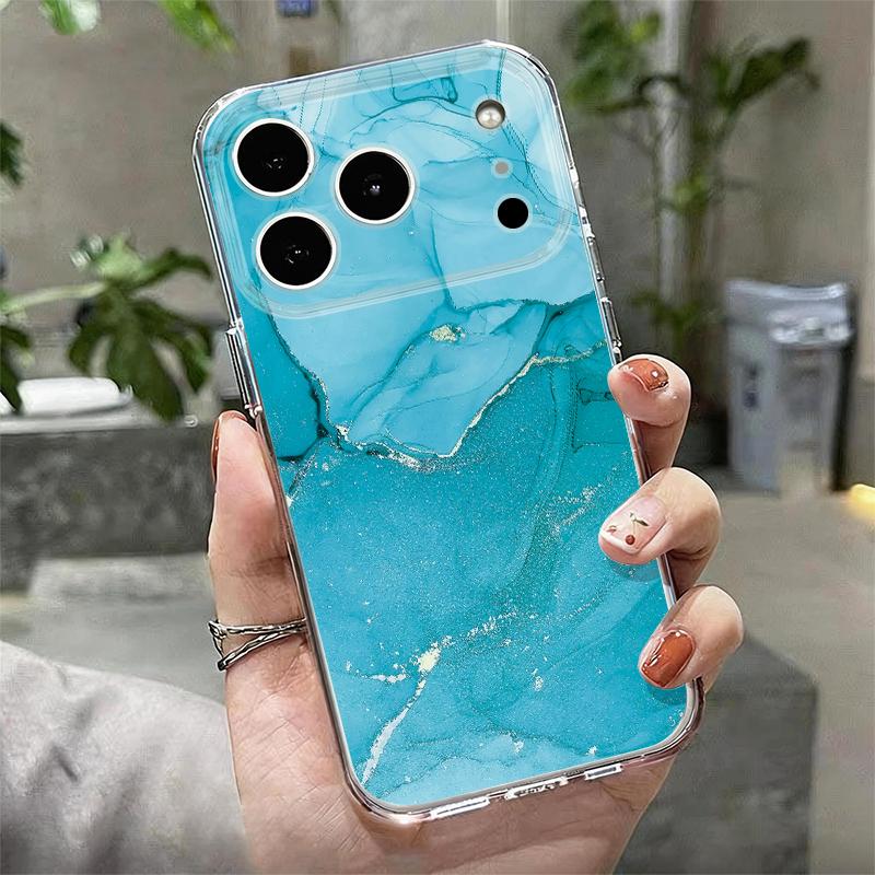 Sandstone Marble Pattern Case For iPhone 17 Pro Max Coque iPhone 16 15 14 13 Pro Max 11 Clear TPU Silicone Soft Cover