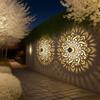 1pc Solar Exterior Wall Lights, IP65 Metal Solar Outdoor Wall Theme Fence Lights, Garden Backyard Decoration, Outdoor Decoration