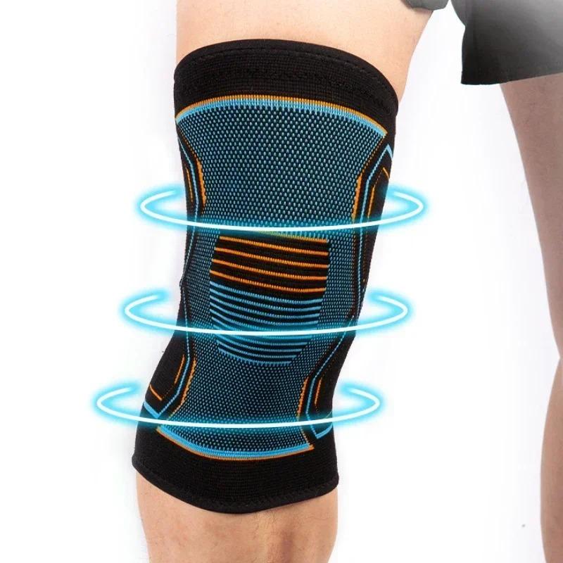 1PC Compression Knee Brace Workout Knee Support for Joint Pain Relief Running Biking Basketball Fitness Knitted Knee Pads Sleeve