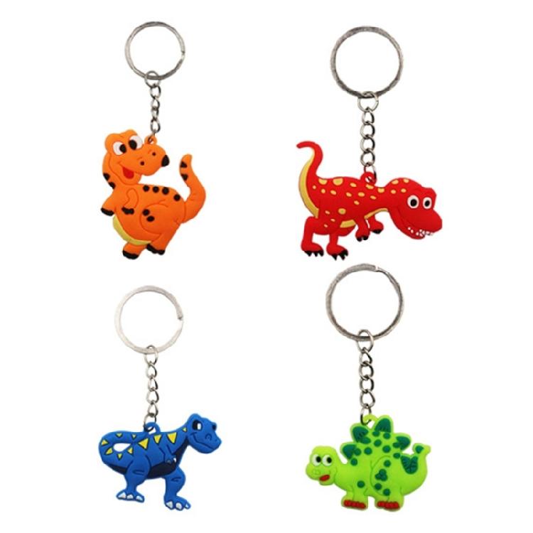 12 Pieces Dinosaur Keychains Keyrings Decoration for Birthday Party Supplies