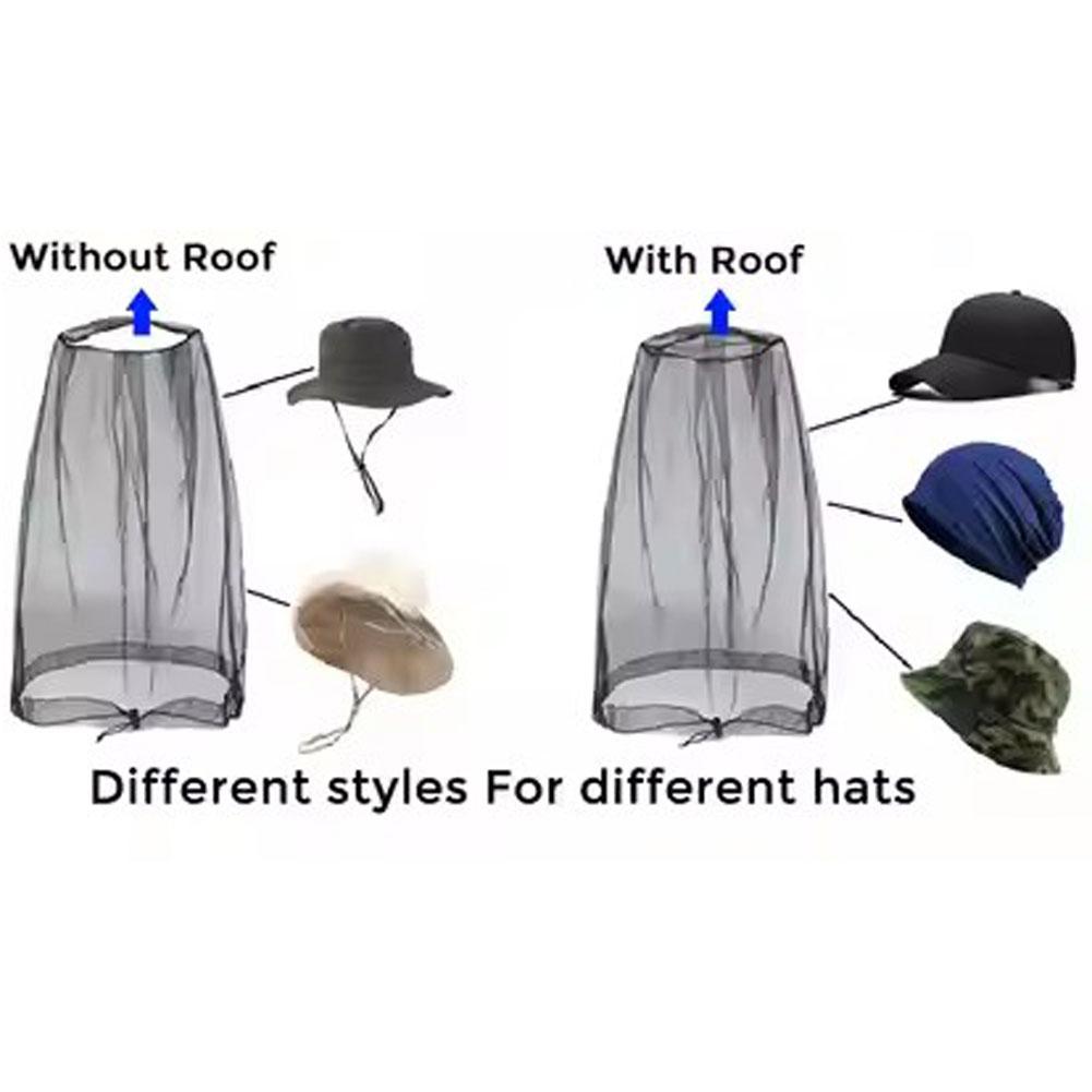 Mosquito Net Repellent Hat Bug Mesh Head Fishing Cap Kit Fishing Hike Men Travel Tackle Clothes I1R3