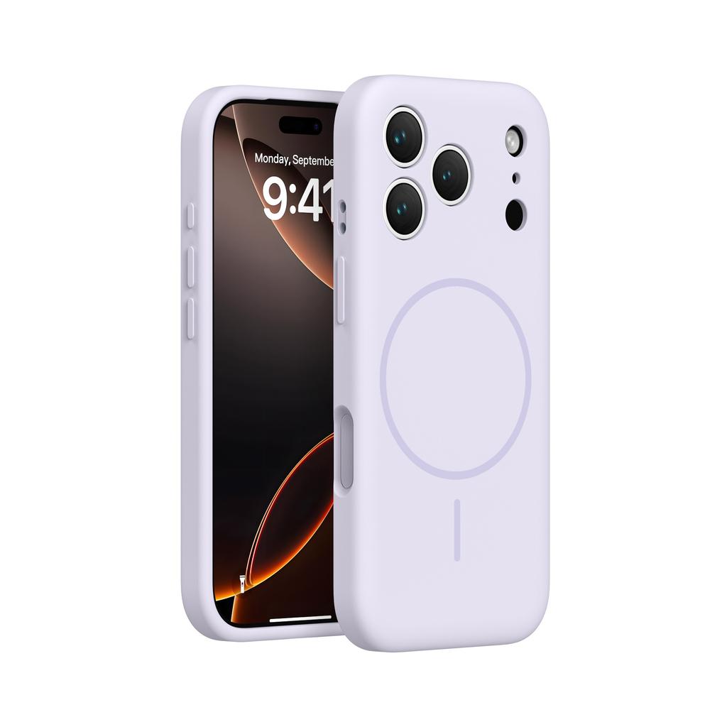 Capa de Silicone Líquido para iPhone 17, Fosca, Carregamento Magnético, Cobertura Total, Capa Macia à Prova de Quedas para Apple 16