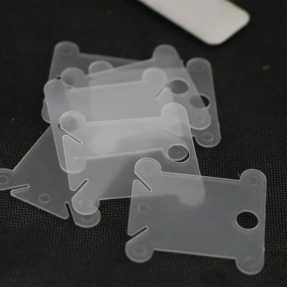 Yesallwas Thread Winding Plastic Thread Winding Holder for Embroidery Thread 120 Cardboard, Transparent, 120-Piece Set, (Clear, Pieces)