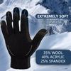 Men'S Winter Thickened Knitted Touchscreen Gloves For Outdoor Cycling, Cold Protection And Warmth