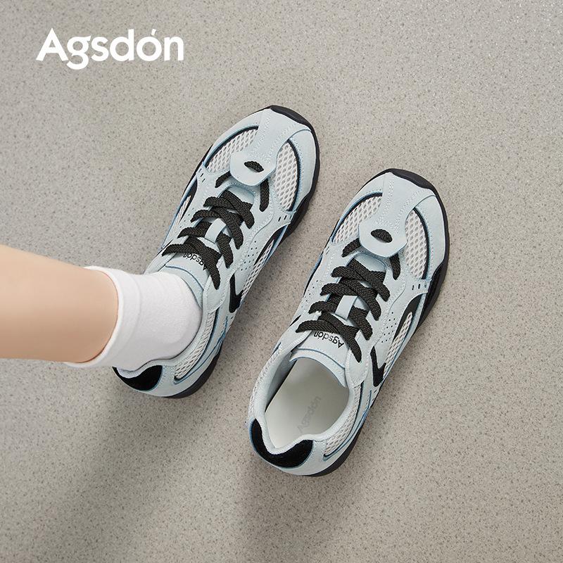 Augustus Dengde training shoes 2025 new summer flat-bottomed haze blue racing shoes lightweight Forrest Gump sports and leisure shoes