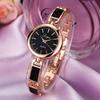 Fashion Ladies Women Unisex Stainless Steel Rhinestone Quartz Wrist Watch 