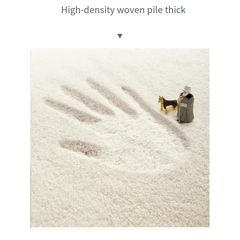 Modern Style Round Living Room Carpet Children's Room Bedroom Crawling Mat Warm Bed Blanket Thick Washable Mat