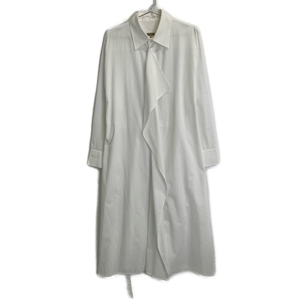 REGULATION Yohji Yamamoto FB-D52-005 COTTON BROAD R-DRAPED SHIRT DRESS Dress 2 whiteUsed