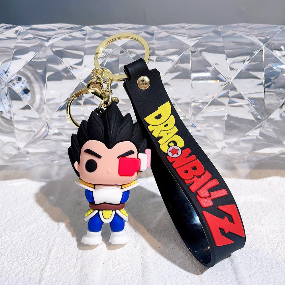 Adorable Q Dragon Ball Keychain Silicone Goku Figure Anime Cartoon Decor Gift