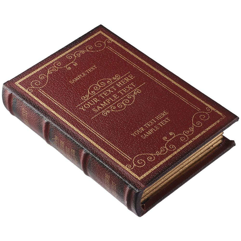 

Book Shape Storage Box Wood Medicine Box Ornament Hide-a-Spare-Key Home