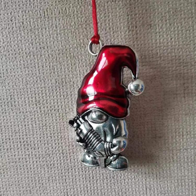 Christmas Tree Decoration Metal Dwarf Pendant Festival Tree Hanging Ornament for Mantels Table Living Room Bedroom