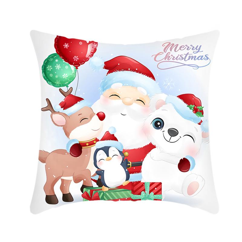 

New Christmas Pillow Case Cartoon Pet Office Nap Pillow Case Plush Printed Cushion 45X45 (without core)