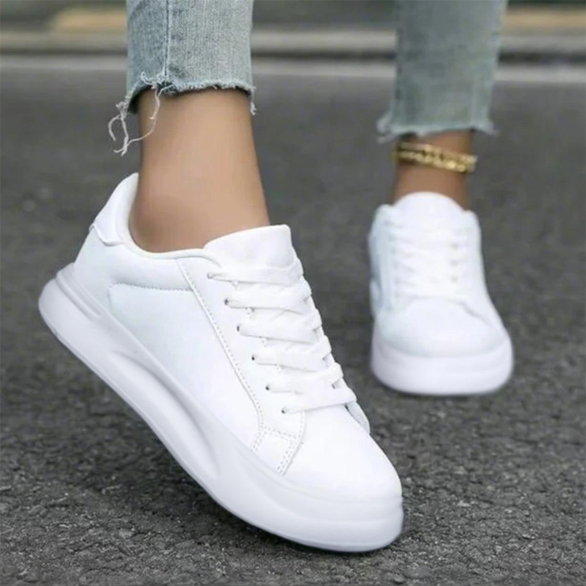 Большой размер весенне-осенние кожаные водонепроницаемые повседневные кроссовки молодежные повседневные кеды 36